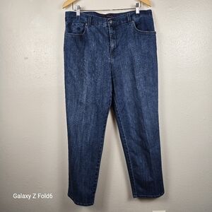 Gloria Vanderbilt Amanda Jeans 16 Short Blue Denim Cotton Blend Classic Fit